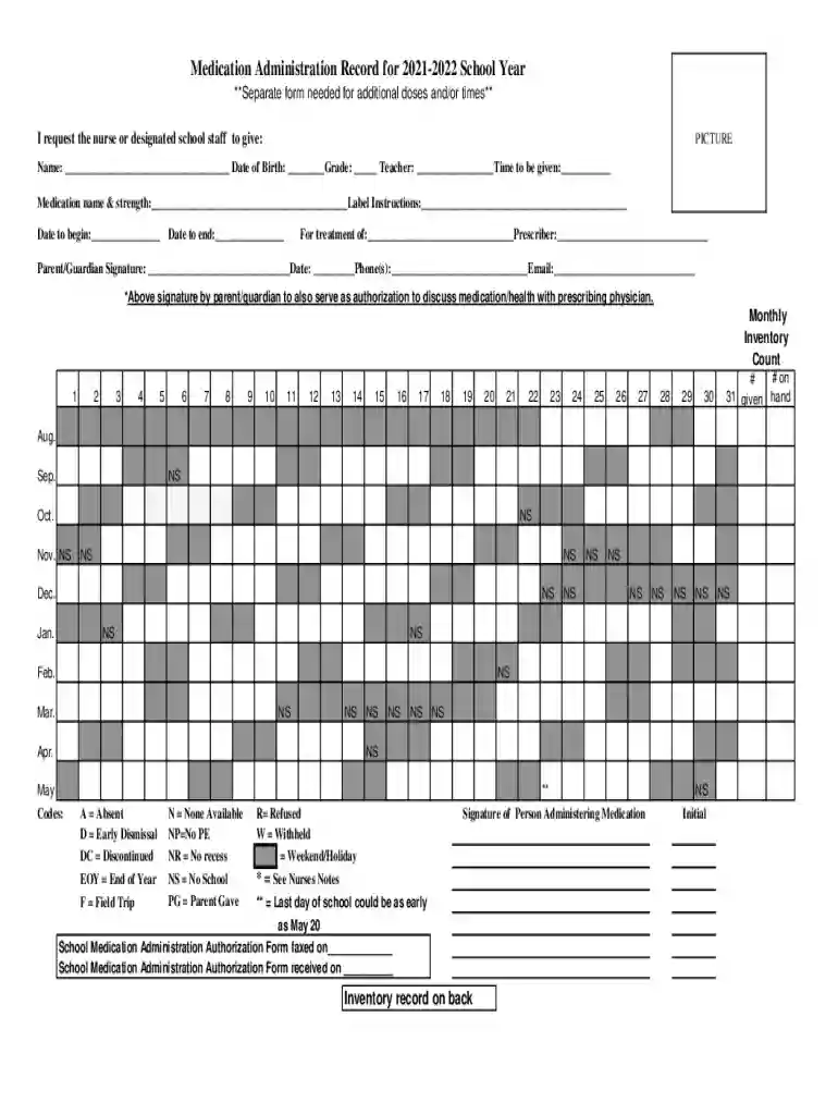 medication administration record Preview on Page 1