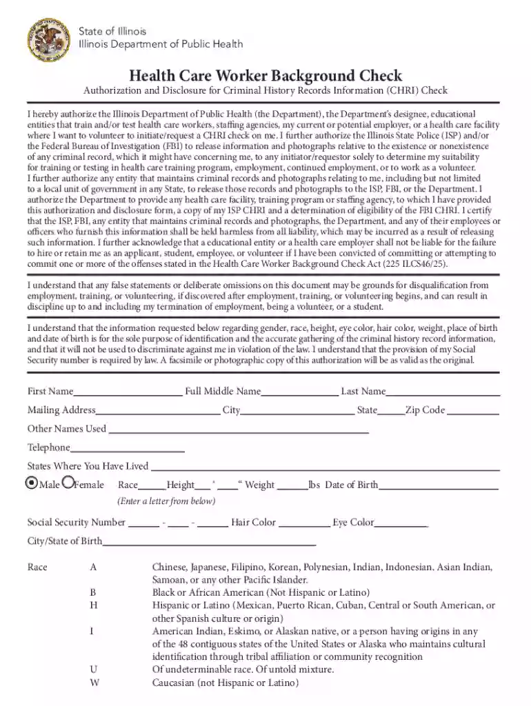 il dph background check form Preview on Page 1