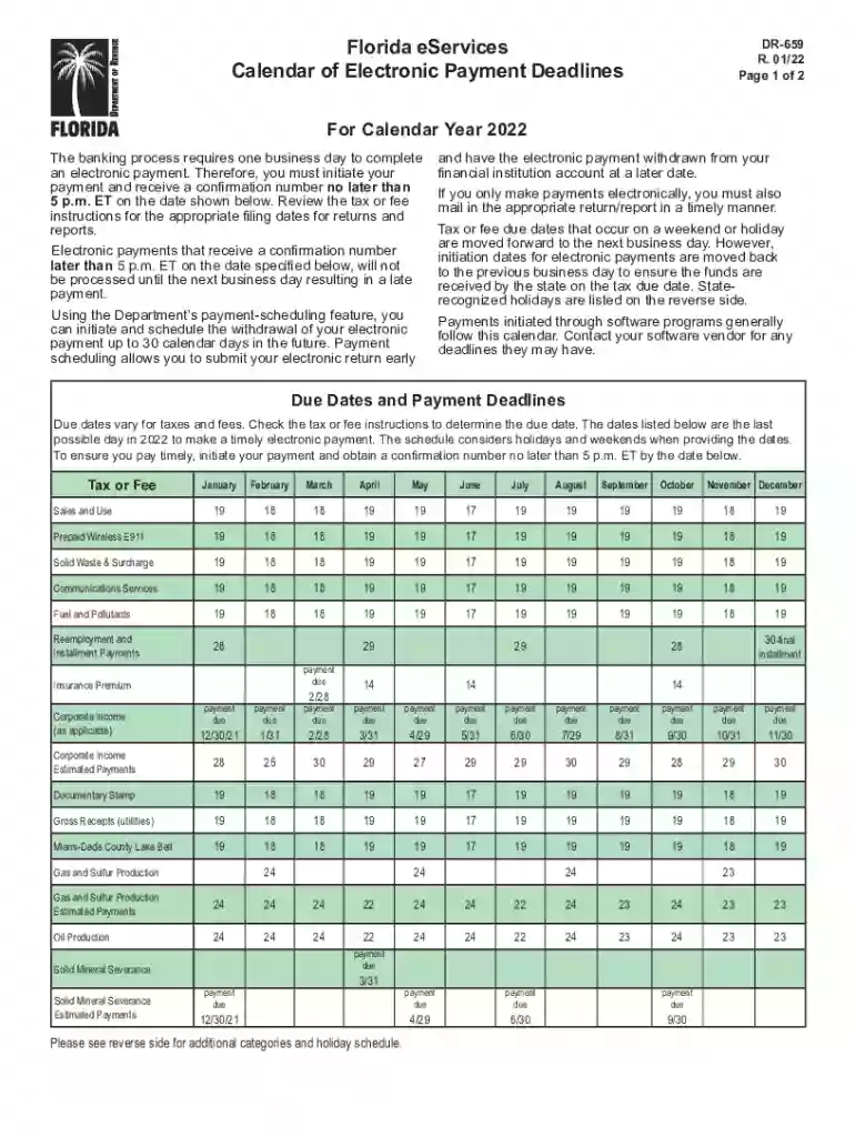 florida sales tax due dates Preview on Page 1