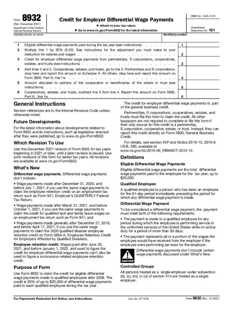 form 8932 Preview on Page 1