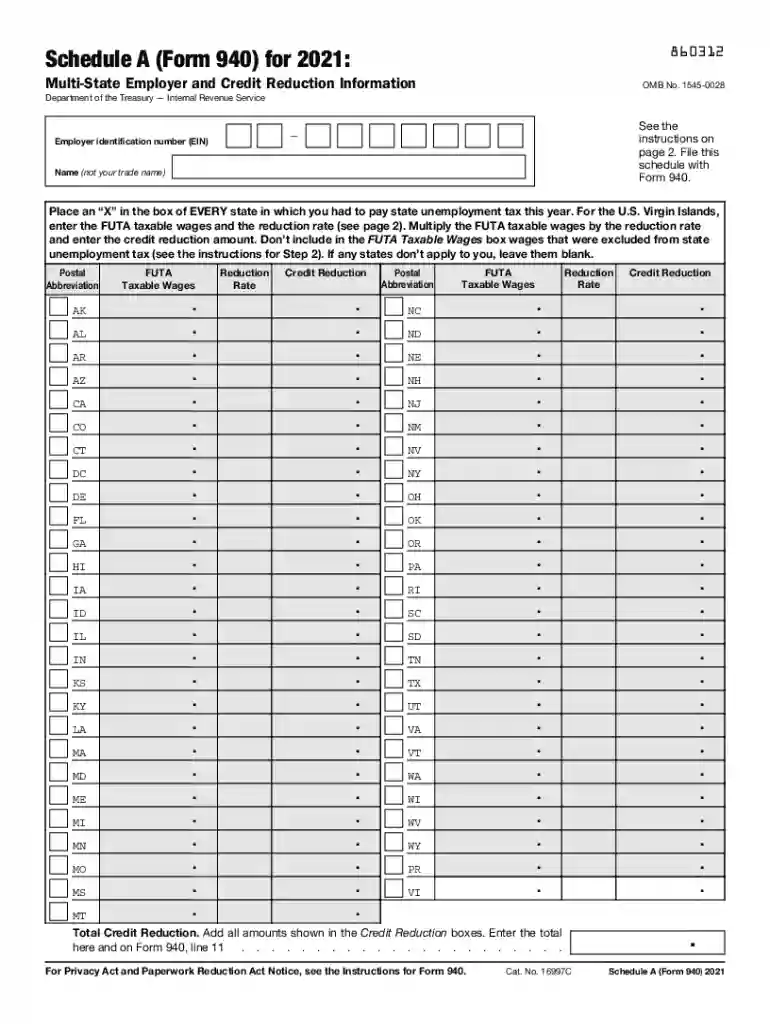 2021 form 940 Preview on Page 1