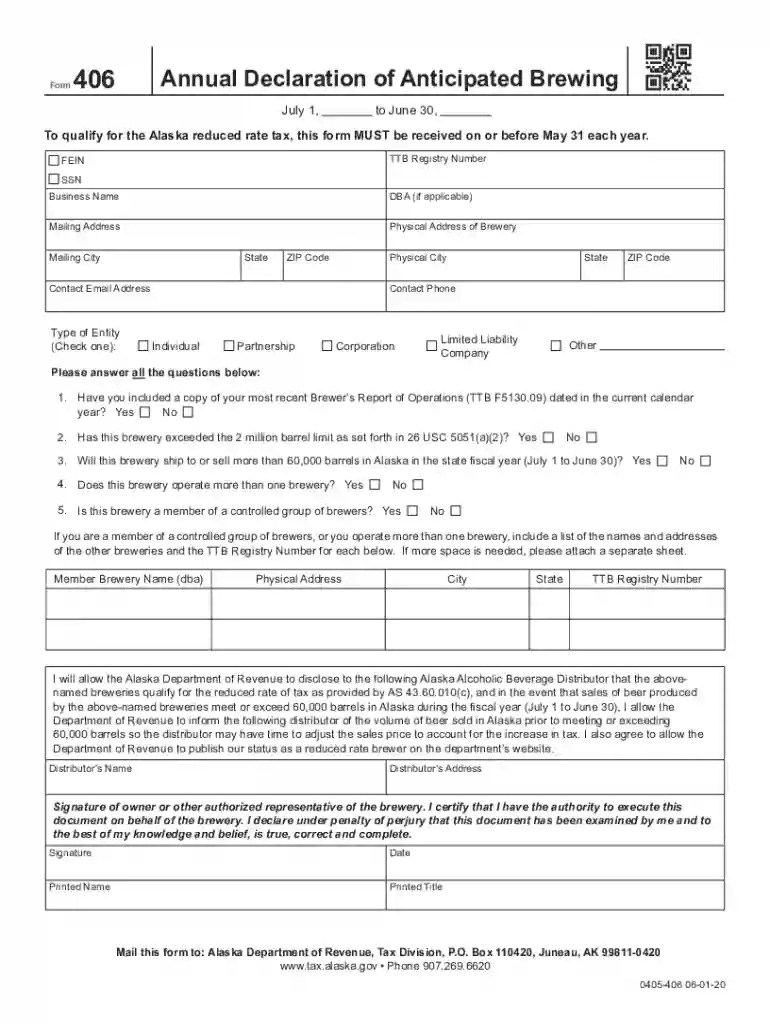 alaska form annual declaration Preview on Page 1