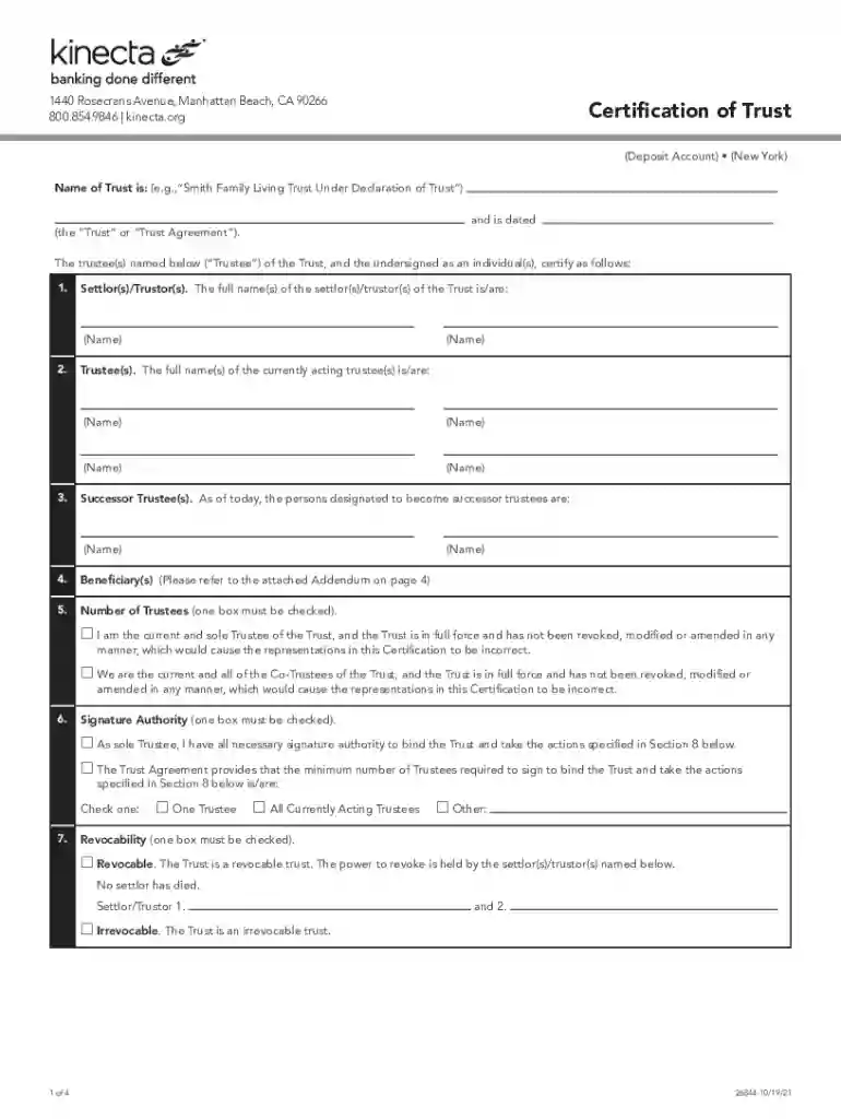 wells fargo certification of trustee form Preview on Page 1