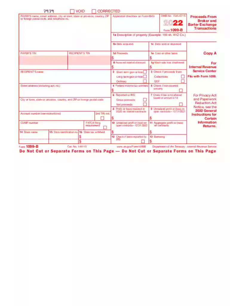 2022 form 1099 b Preview on Page 1