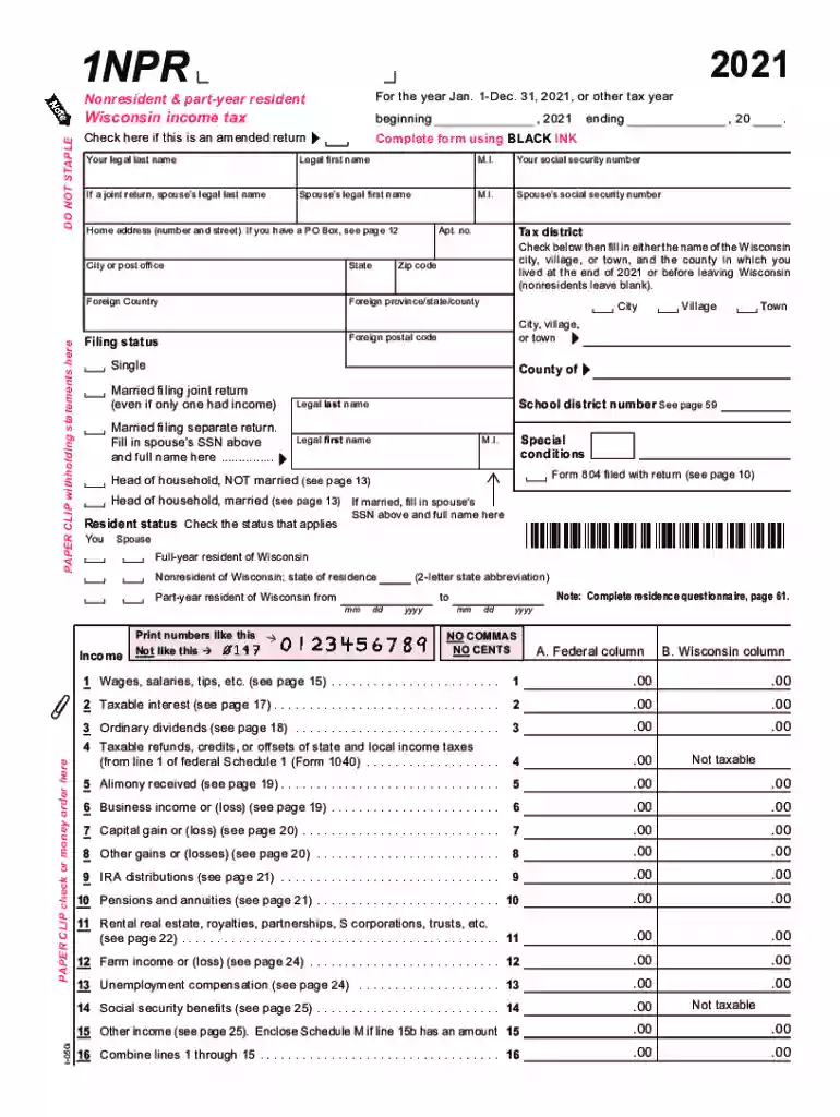 form 1npr Preview on Page 1
