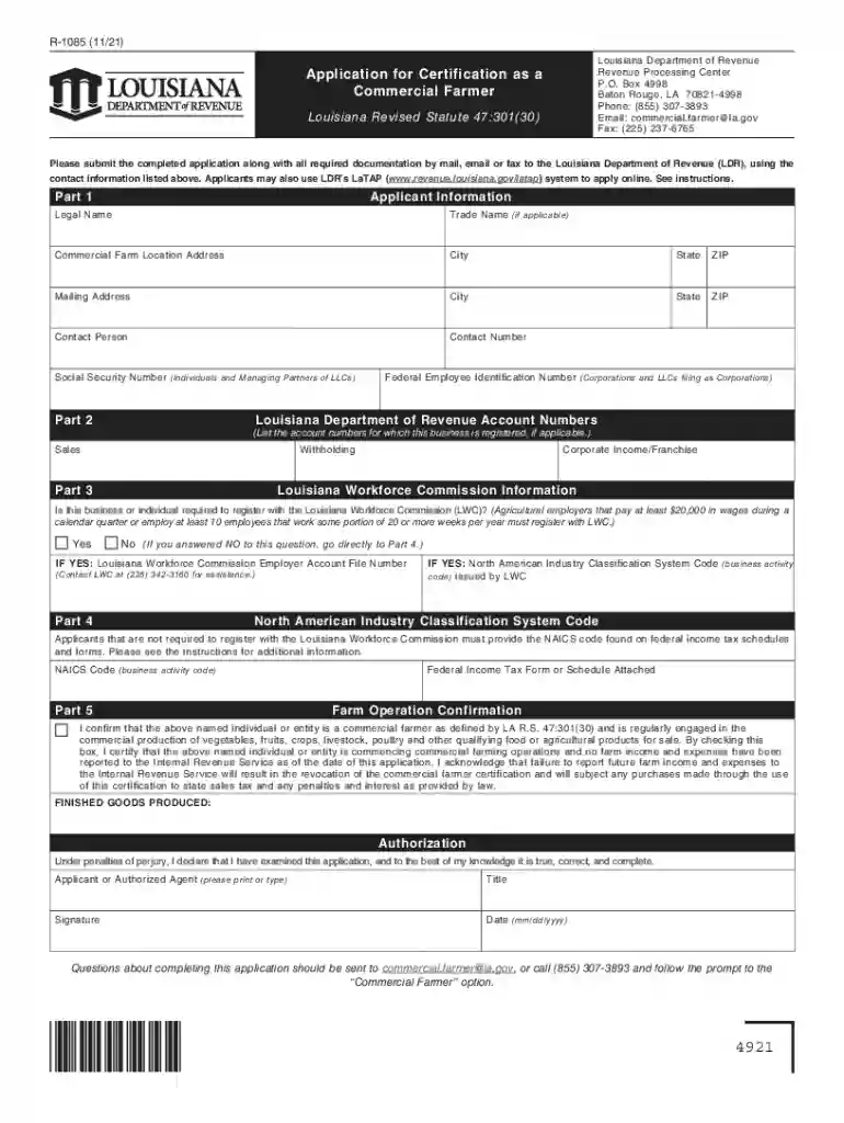 la farmer form Preview on Page 1