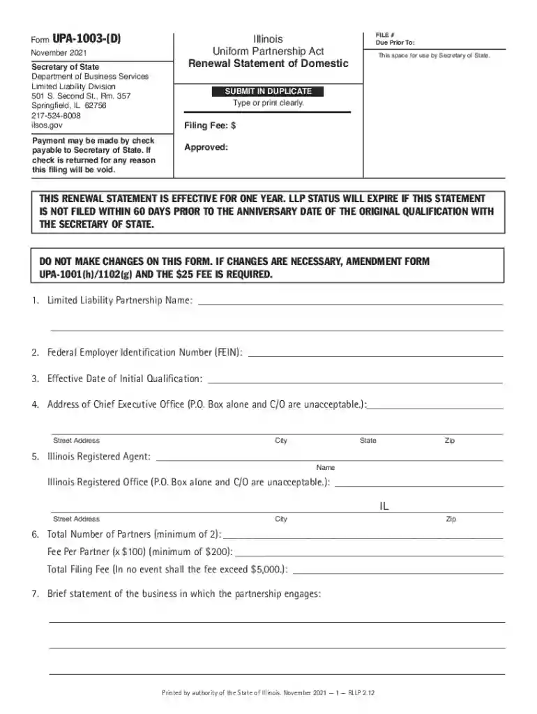 upa 1003 form Preview on Page 1