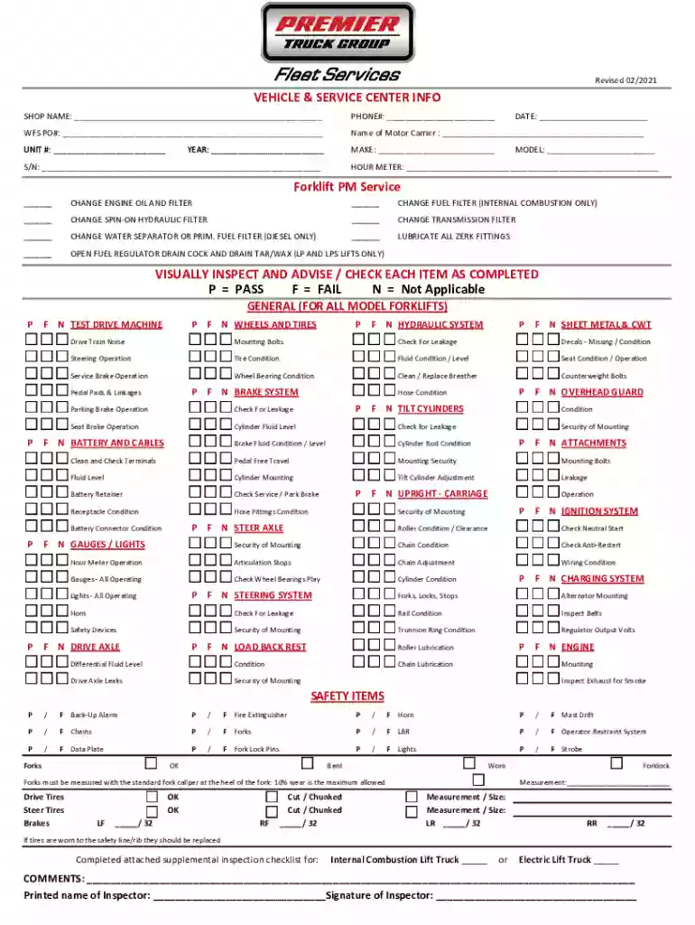 ontario vehicle safety inspection checklist pdf Preview on Page 1
