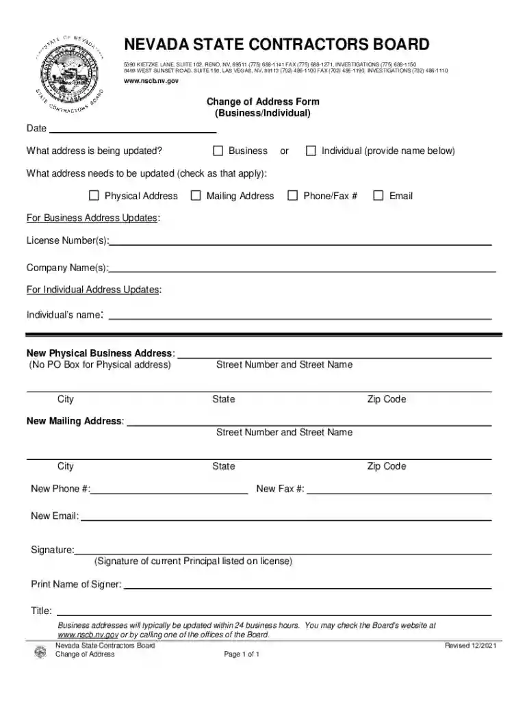 nevada handyman license application Preview on Page 1