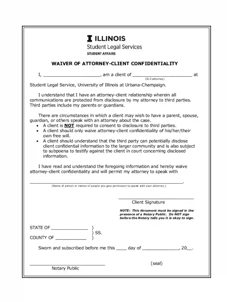waiver attorney client confidentiality Preview on Page 1