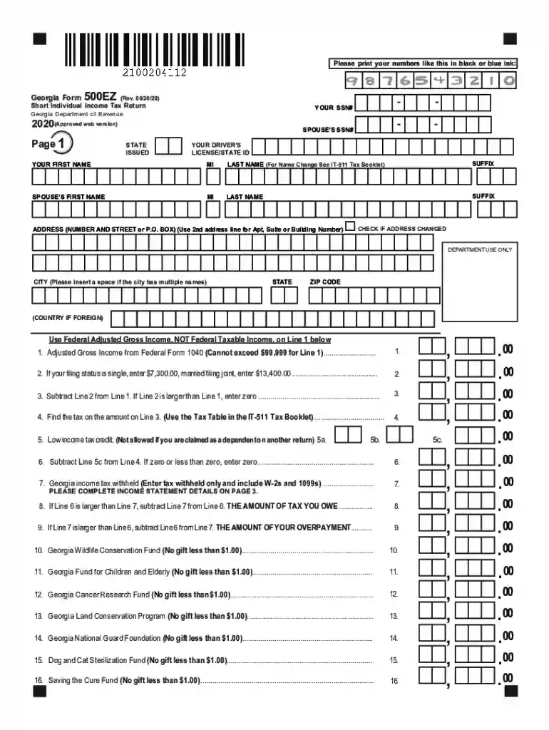 ga form Preview on Page 1
