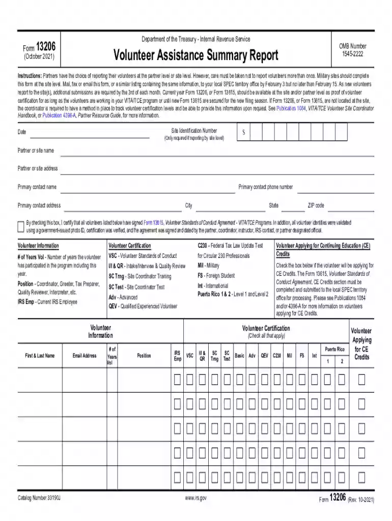 form 13206 Preview on Page 1