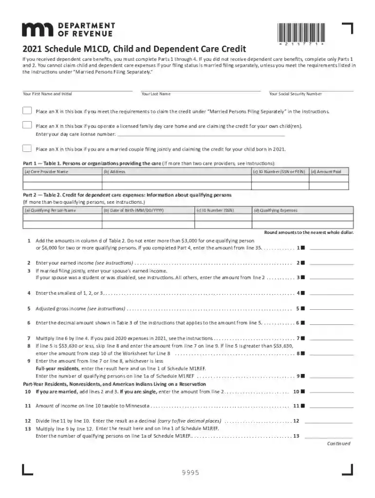 schedule m1cd Preview on Page 1