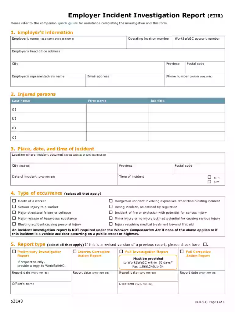 investigation report Preview on Page 1