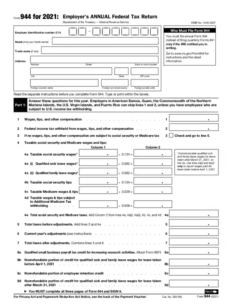 form 944 for 2023 Preview on Page 1