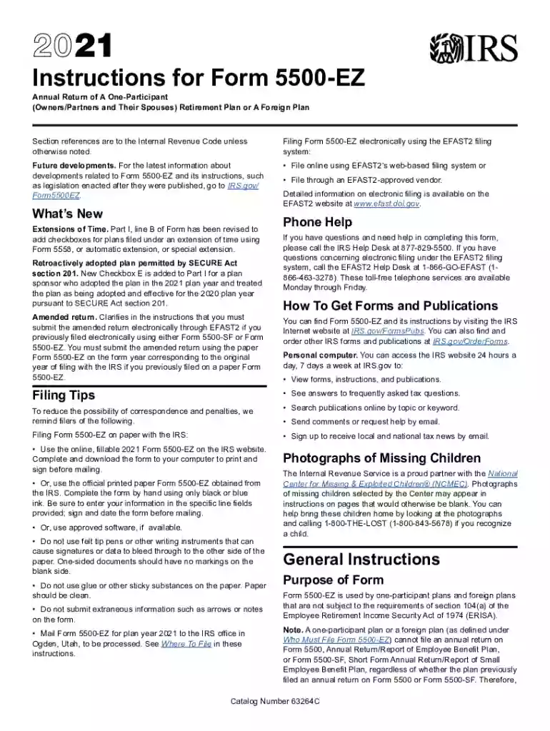 2021 5500ez instructions Preview on Page 1