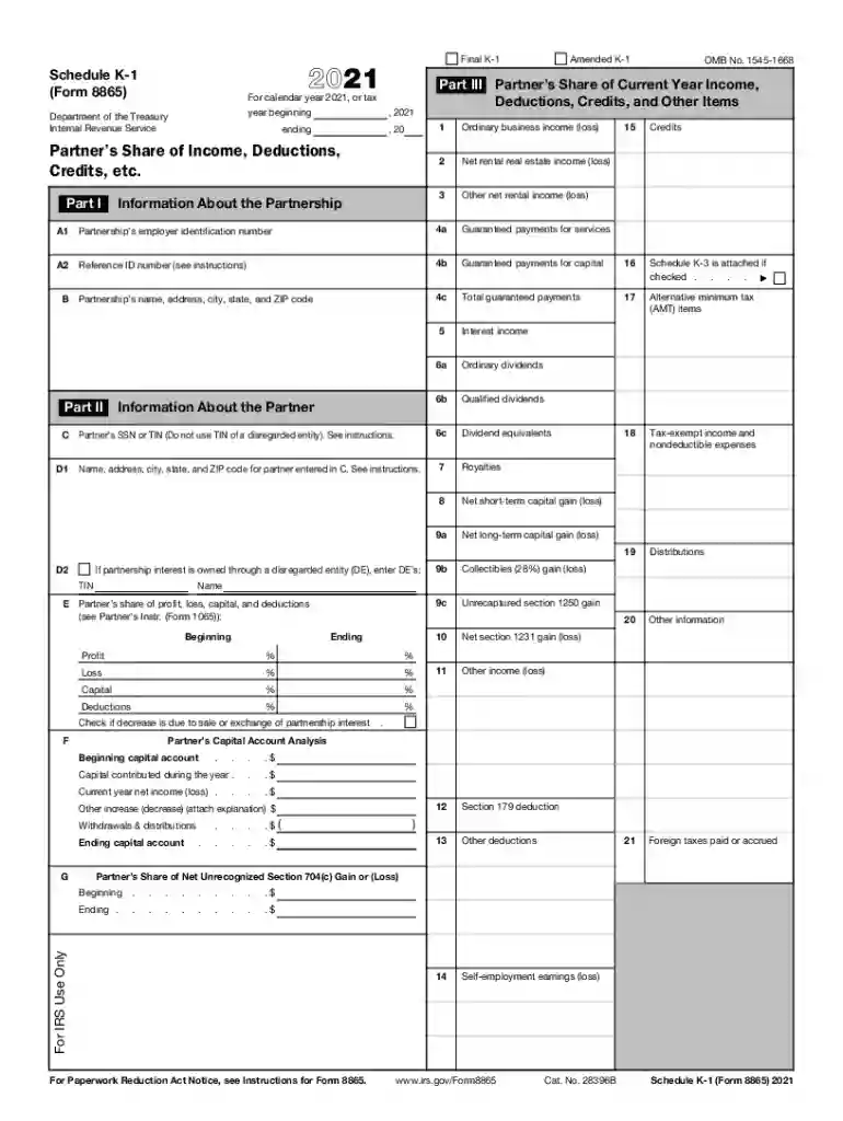 form 8865 Preview on Page 1