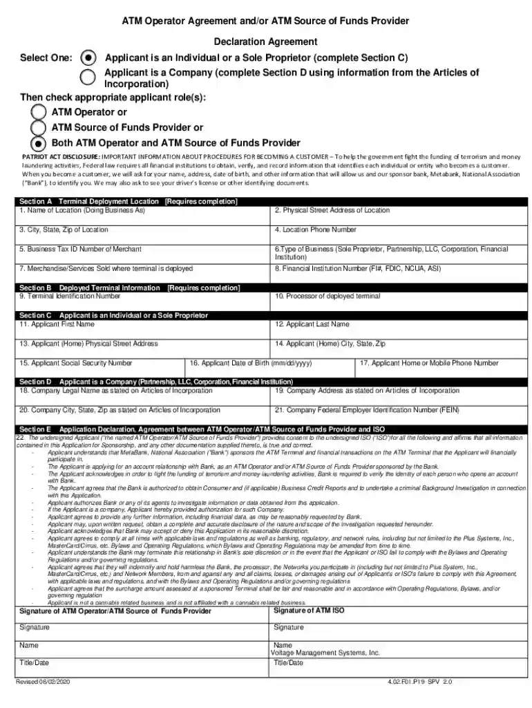atm operator agreement Preview on Page 1