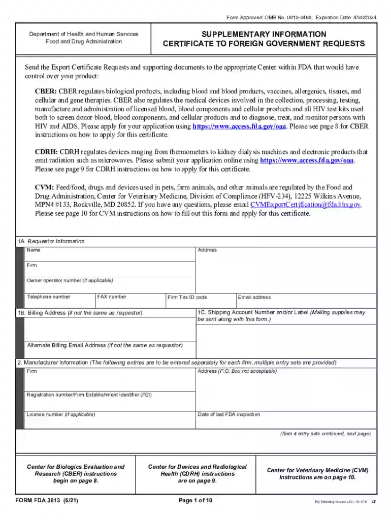 form 3613 Preview on Page 1
