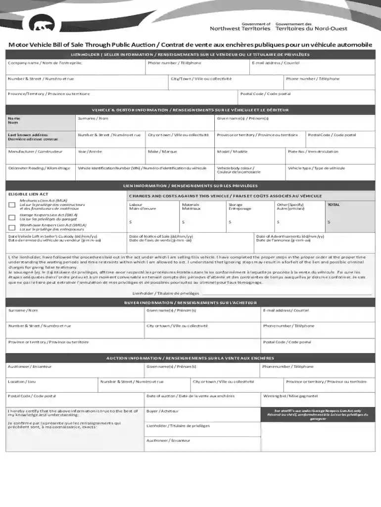 copart bill of sale Preview on Page 1