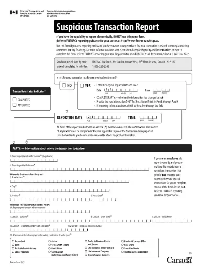 fintrac form Preview on Page 1