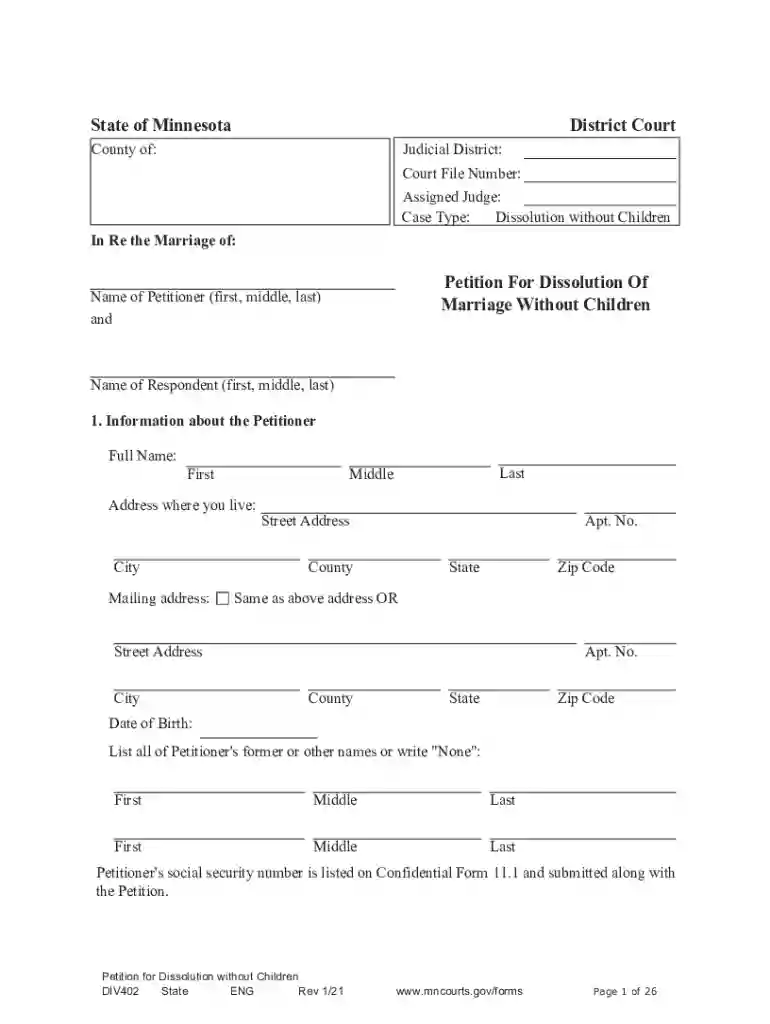 State of Minnesota - FREE Legal Forms - LAWS Preview on Page 1