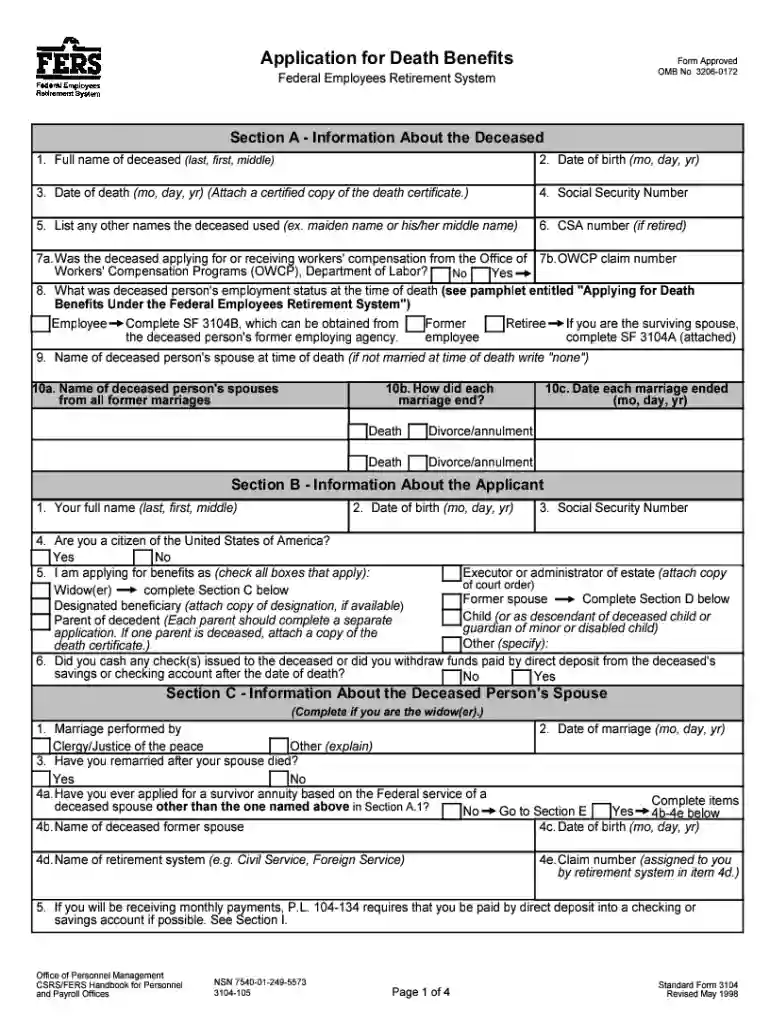 standard form 3104 revised july 2020 Preview on Page 1