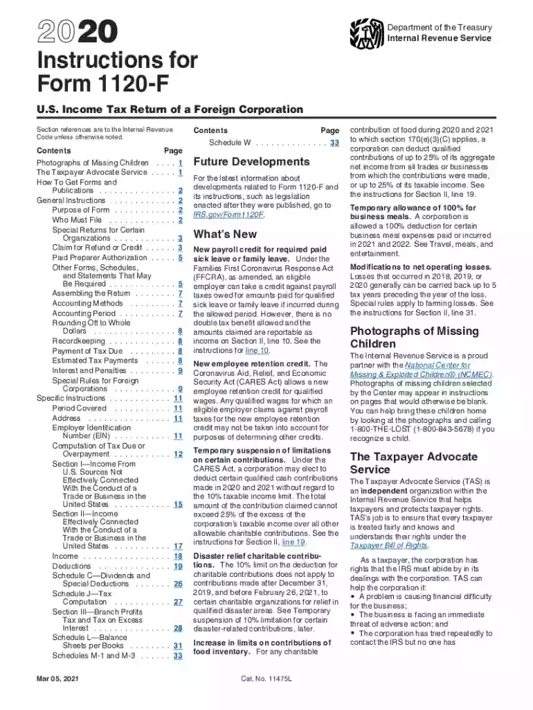 2020 internal revenue service instructions Preview on Page 1