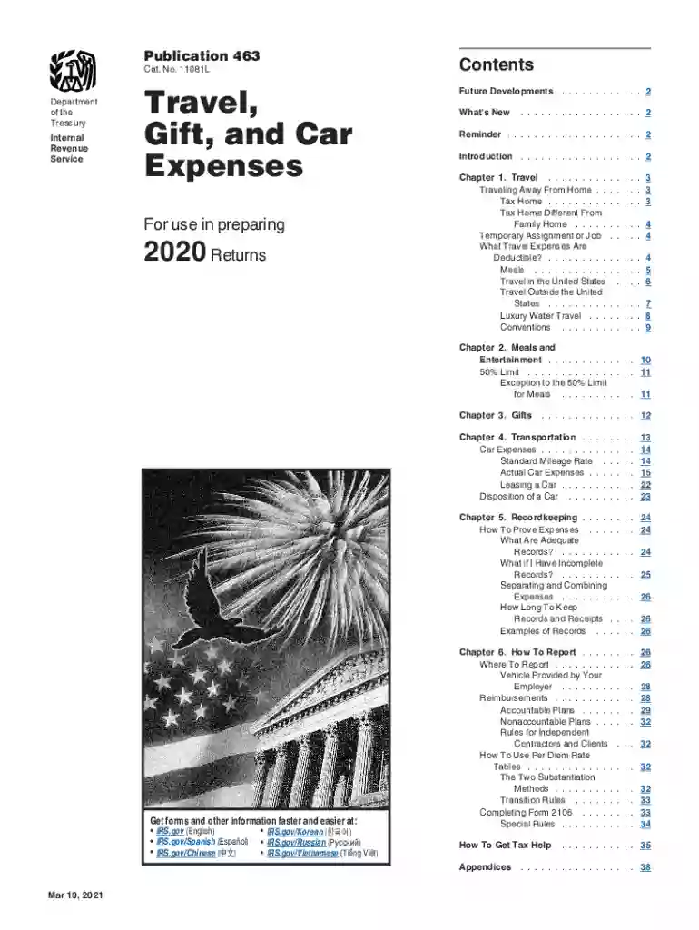 irs publication 463 Preview on Page 1