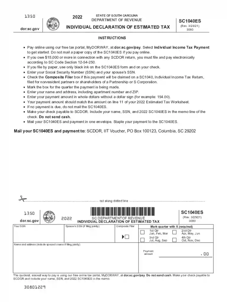 sc estimated tax payments online Preview on Page 1