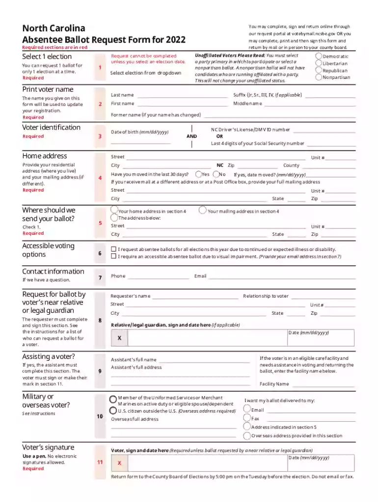 FAQ: Voting By MailNCSBE Preview on Page 1