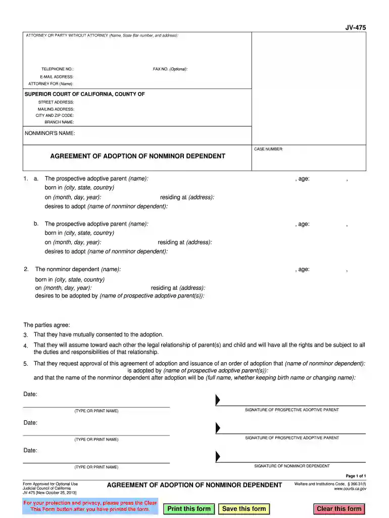 agreement dependent form Preview on Page 1