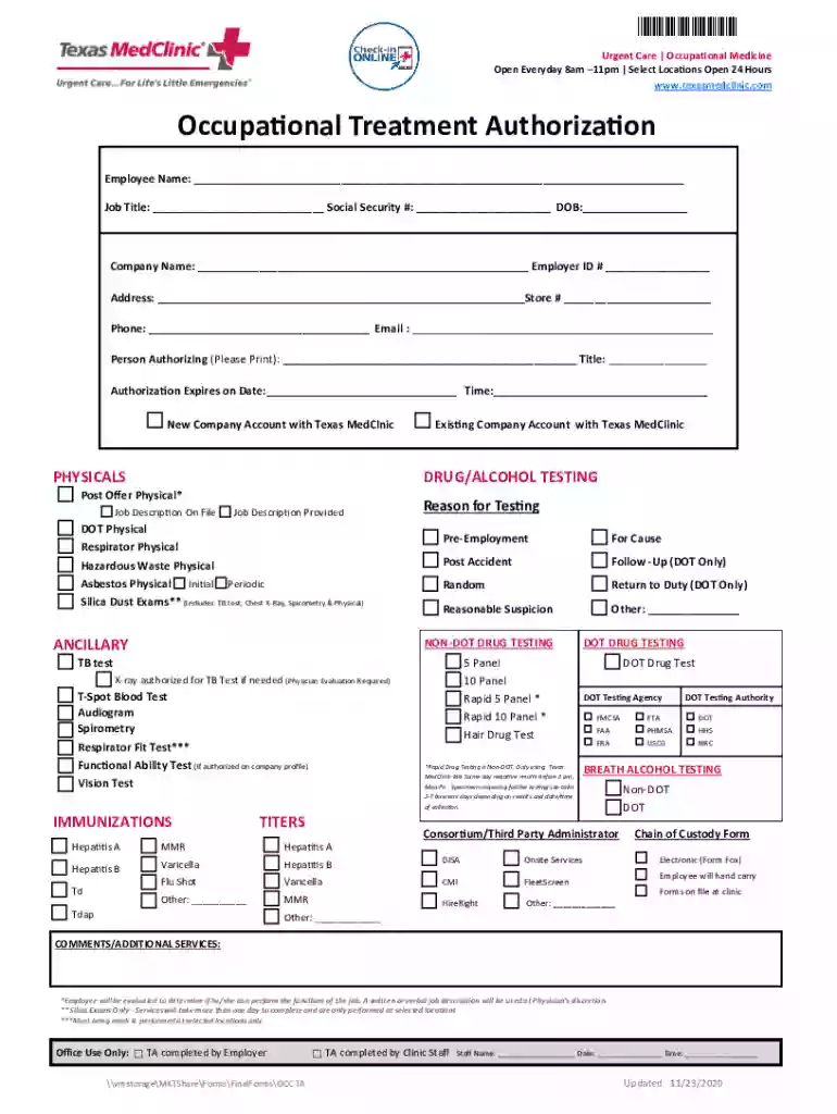 texas medclinic doctors note Preview on Page 1