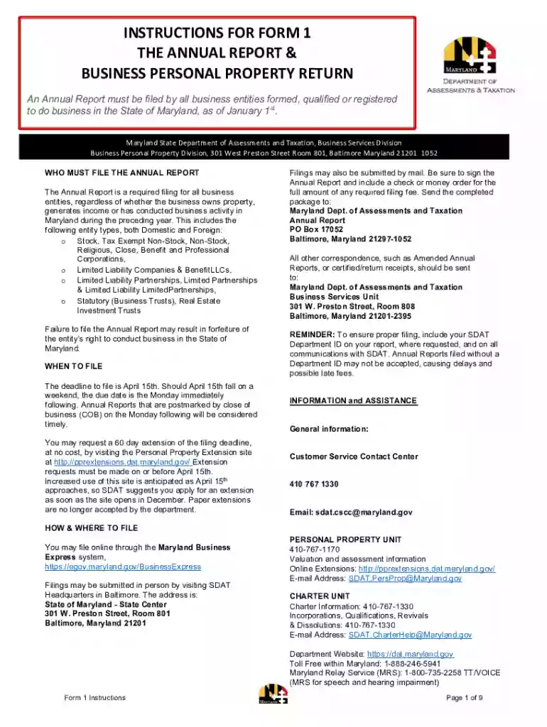 2022 md form instructions Preview on Page 1