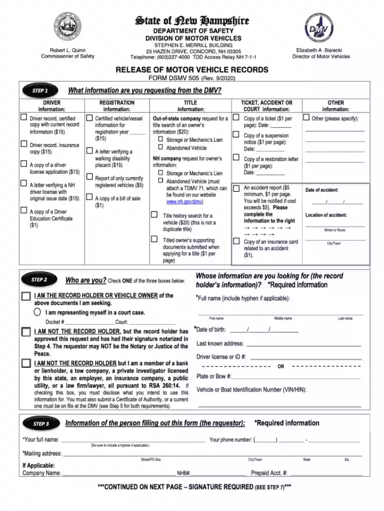 nh dmv forms Preview on Page 1