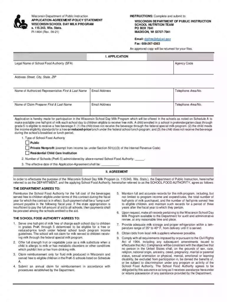 APPLICATION-AGREEMENT-POLICY STATEMENT - dpi wi Doc Preview on Page 1