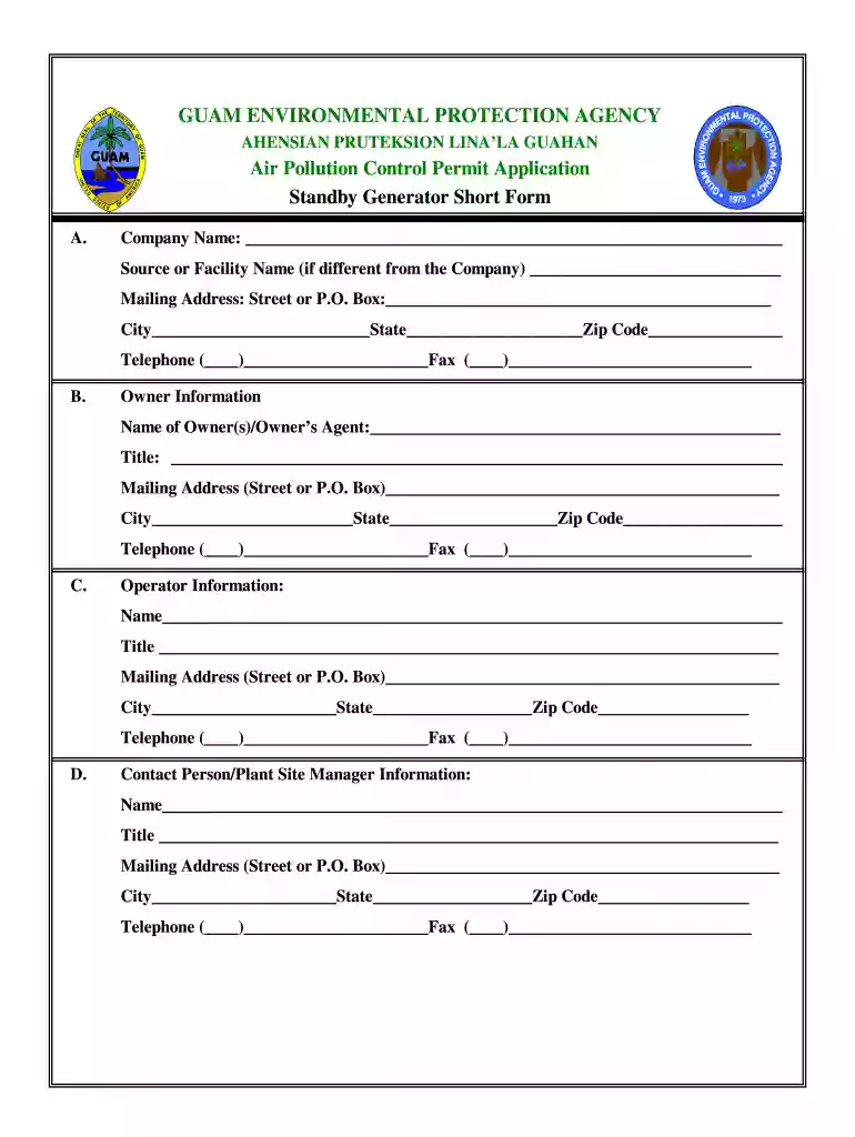 guam epa forms Preview on Page 1