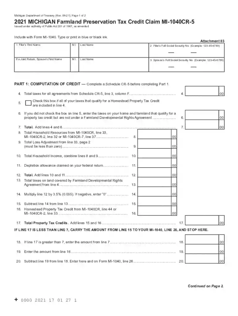 Fillable Online michigan Reset Form Michigan Department of ... Preview on Page 1