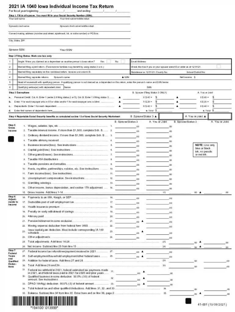 iowa state income tax Preview on Page 1