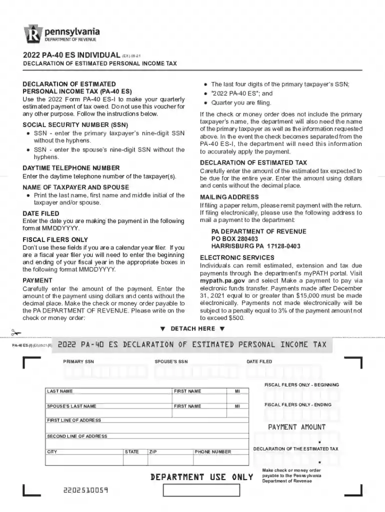 pa estimated tax payments 2023 online Preview on Page 1