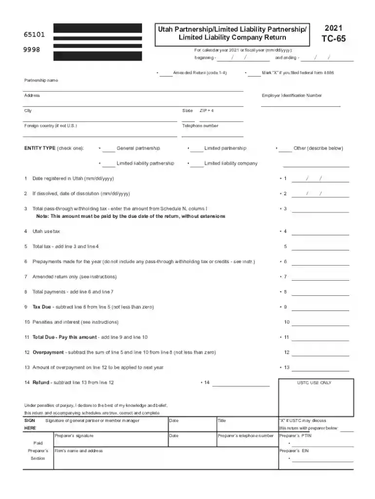 utah tc 65 instructions Preview on Page 1