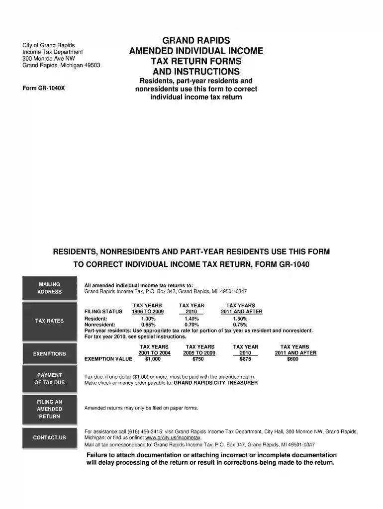 grand rapids tax forms Preview on Page 1