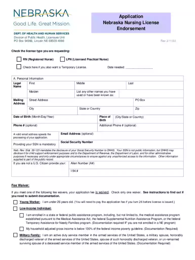 nebraska license endorsement Preview on Page 1