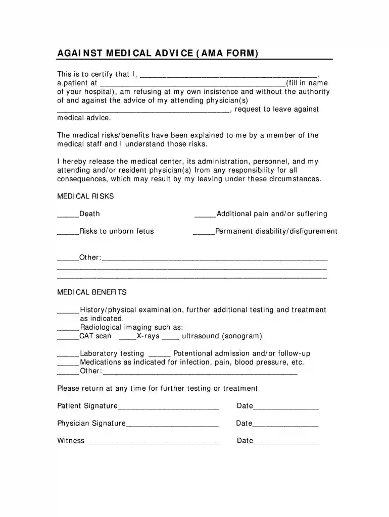 ama form Preview on Page 1