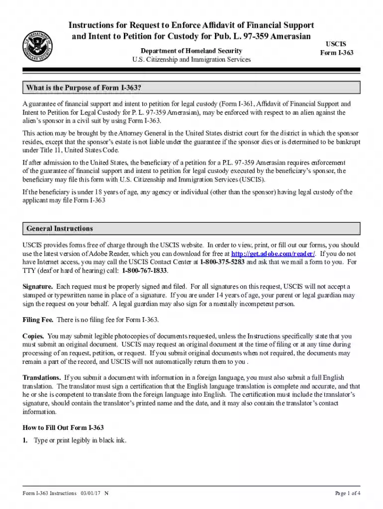 2017 instructions affidavit financial form Preview on Page 1