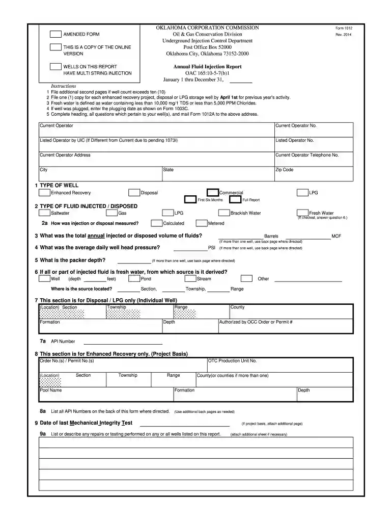 oklahoma corporation commission forms Preview on Page 1