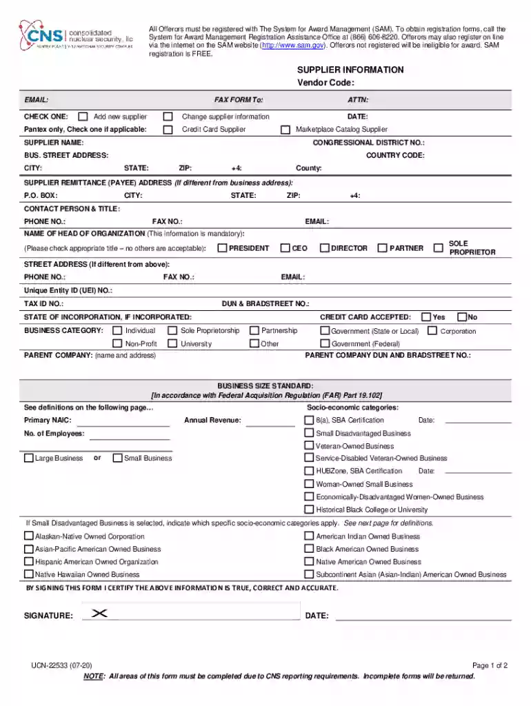 sam form Preview on Page 1