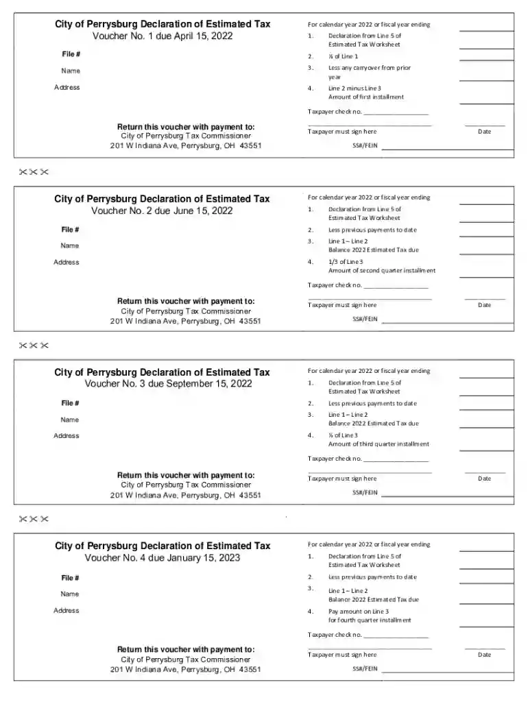 DocHub fill-and-sign-pdf-form76952City of Perrysburg Declaration of Estimated Tax - Fill Out Preview on Page 1