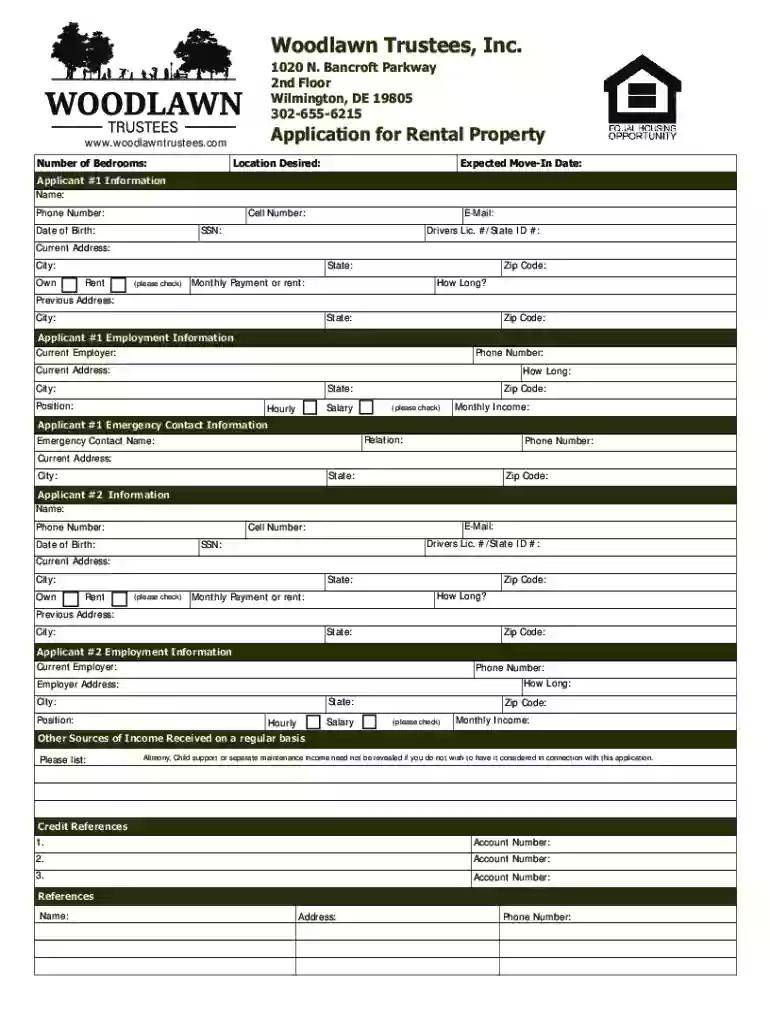 WTIRentalApplicationV3b cdr Preview on Page 1
