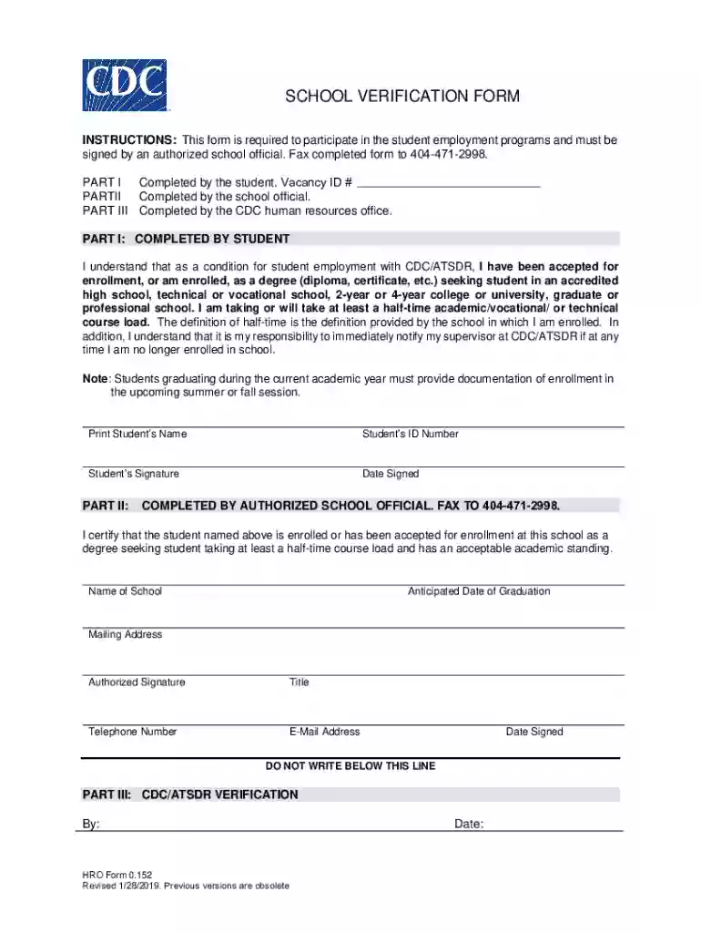 school verification form Preview on Page 1